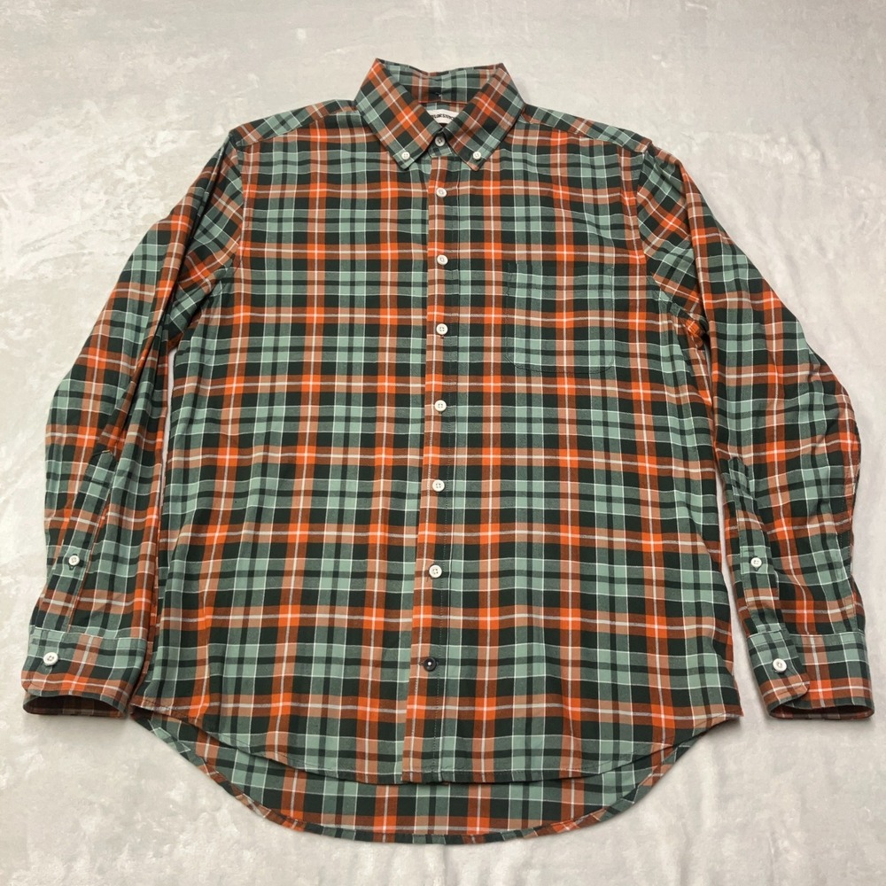 Taylor Stitch The Jack Button Down Rust Plaid Oxford Shirt Mens 40 / M Huckberry - Picture 2 of 8